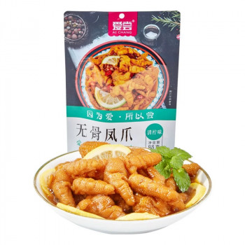 爱尝 无骨凤爪88克 清柠味一包